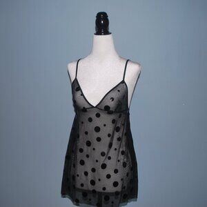 Sexy Black Polka Dot Lingerie Top